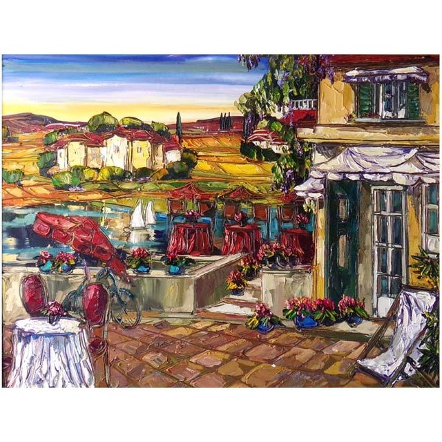 "Untitled" framed Original Acrylic Painting on Canvas by Maya Eventov Hand signed by the artist museum mounted, matted and...