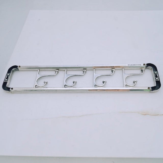 Metal Art Deco Brass Wall Coat Rack, 1930s For Sale - Image 7 of 12