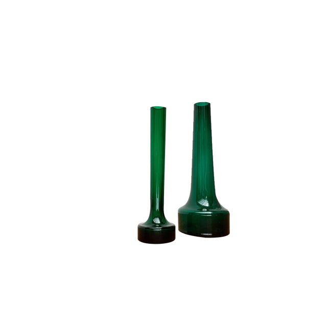 Mid-Century Minimalist Glass Vases, 1960s, Set of 3 For Sale