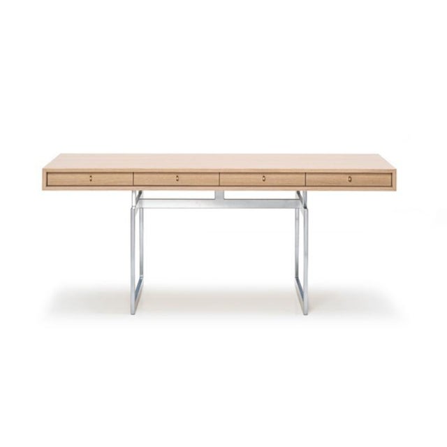 Wood Office Desk in Walnut Wood and Stainless Steel Frame by Bodil Kjaer for Karakter For Sale - Image 7 of 18