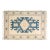 Vintage Hand-Knotted Turkish Kilim Rug in Ivory and Indigo Blue For Sale
