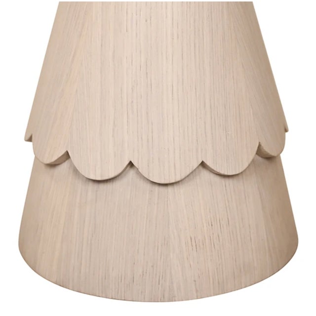 Worlds Away Matthew Izzo Home Vivienne White Oak Drink Table For Sale - Image 4 of 7