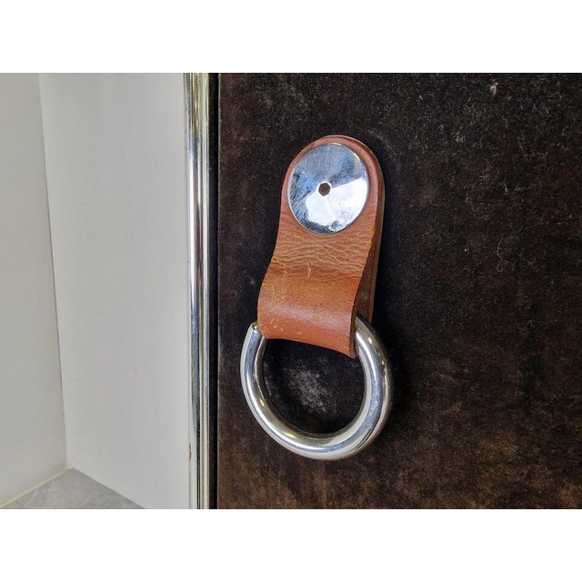 Brown Vintage Cabinets by Guido Faleschini for Hermes, 1970s, Set of 2 For Sale - Image 8 of 12