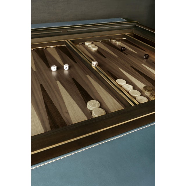 Contemporary Jacoby Backgammon Table by Wood Tailors Club For Sale - Image 3 of 12
