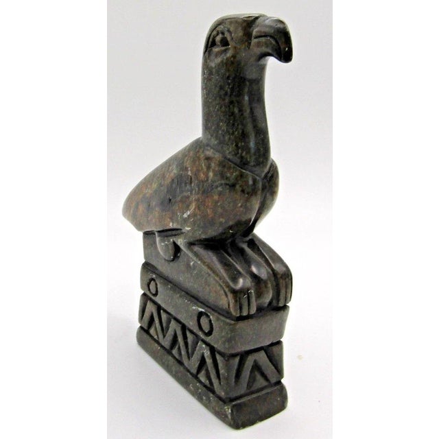 Stone Hand Carved Great Zimbabwe Bird Soapstone Sculpture by Shona Artisan Takesure For Sale - Image 7 of 12