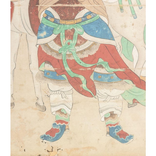 Chinese Emperor General & Attendants Gouache, 2 For Sale - Image 9 of 12