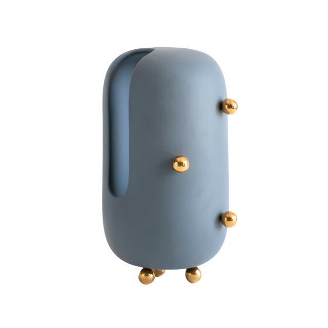Small Teal Anfore Vase by Zpstudio For Sale - Image 4 of 6