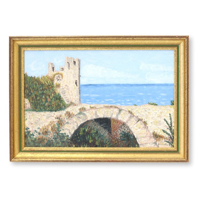 French French Coastal Landscape Paintings, Pair For Sale - Image 3 of 8