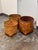 Late 20th Century Vintage Handwoven Wicker Baskets, Set of Three For Sale - Image 5 of 12