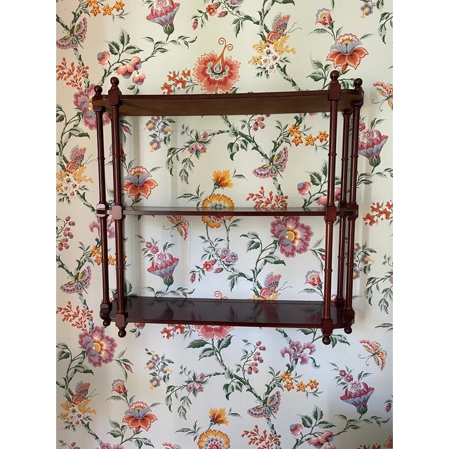 20th C Mahogany Wall Etagere For Sale In Miami - Image 6 of 6