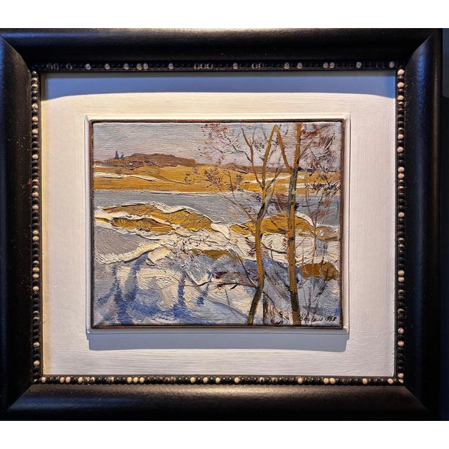 Leonid Vaichilia, Shadows of Spring, 1968, Oil on Canvas For Sale - Image 6 of 6