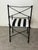 Diego Giacometti Vintage Mid Century Restored Classic Giacometti Style Outdoor Dining Chairs 10 Chairs in Hammered Black Finish For Sale - Image 4 of 5