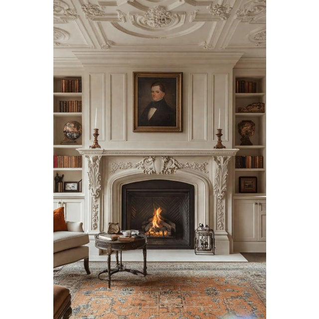 A compelling 19th‑century oil portrait on canvas, depicting a distinguished gentleman seated in formal Victorian attire...