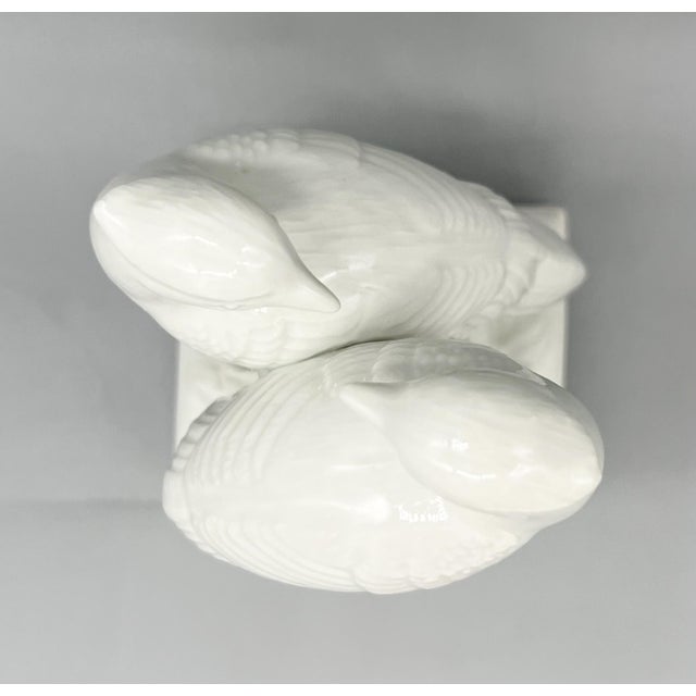 1970s Blanc De Chine Fitz & Floyd Birds and Flowers Figurine - Chinoiserie, Traditional, Hollywood Regency For Sale - Image 11 of 14