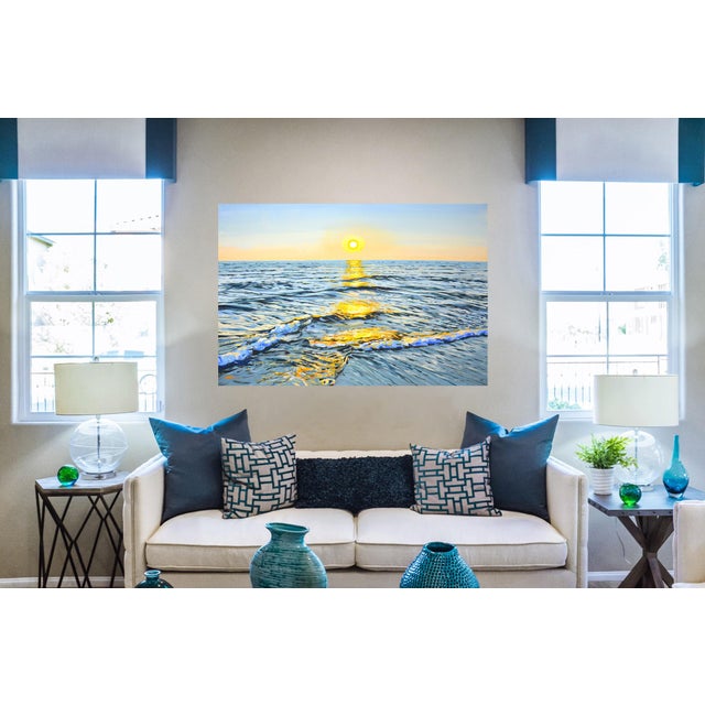 Textile Sunlight 35.Modern Original Painting. For Sale - Image 7 of 9