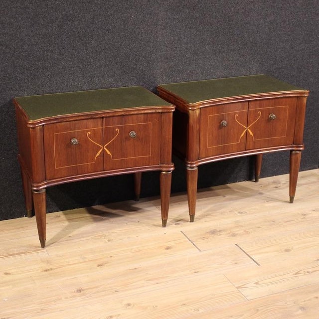 Italian Bedside Tables in the style of Paolo Buffa, 1960, Set of 2 For Sale - Image 13 of 13