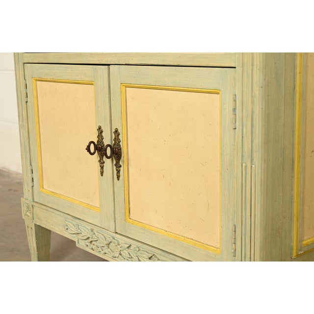 Baker Furniture French Regency Louis XVI Cream Lacquered Nightstand, Circa 1960s For Sale - Image 9 of 14