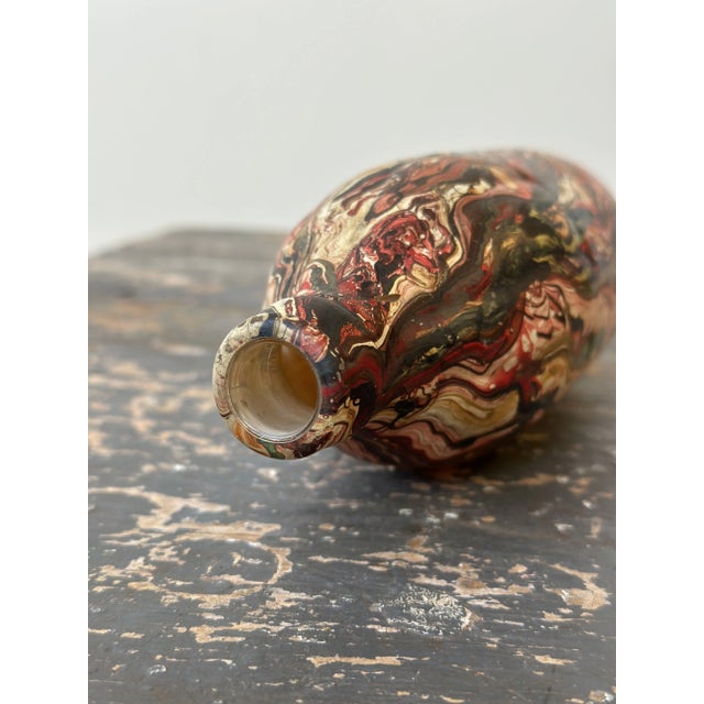 Vintage Dipped Marble Painted Bottle, Circa Mid 20th Century For Sale - Image 10 of 11