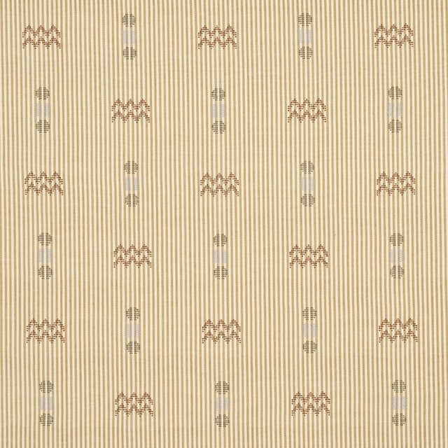 SAMPLE - Schumacher X A Rum Fellow Ribbon Fabric In Wheat For Sale