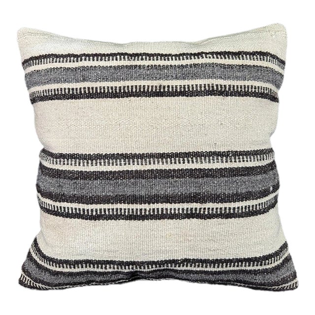 Turkish Hemp Pillow Cushion Natural Beige Gray Pillow Cushion Cover 24x24 For Sale