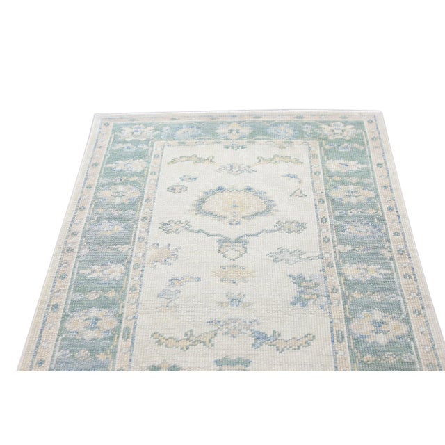 Textile Modern Turkish Oushak Rug 2'10" x 12'4" For Sale - Image 7 of 10