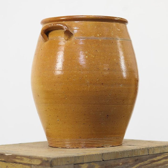 Large Rustic Farmhouse Earthenware Confit Jar For Sale - Image 10 of 10