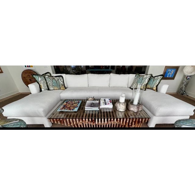 Wood Berman Rosetti for Mimi London “Arroyo” Sculptural Oak & Glass Waterfall Coffee Table — Commissioned Los Angeles, C. 2013 For Sale - Image 7 of 9