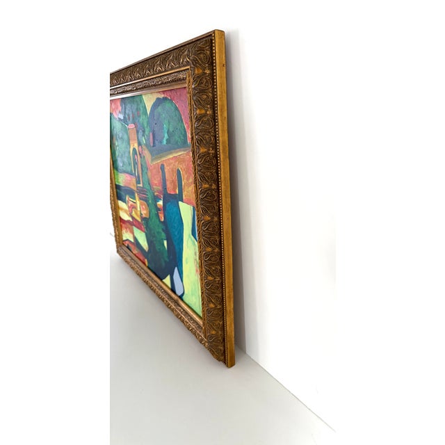 Vintage Fauvist Painting - Kandinsky Style For Sale - Image 11 of 14