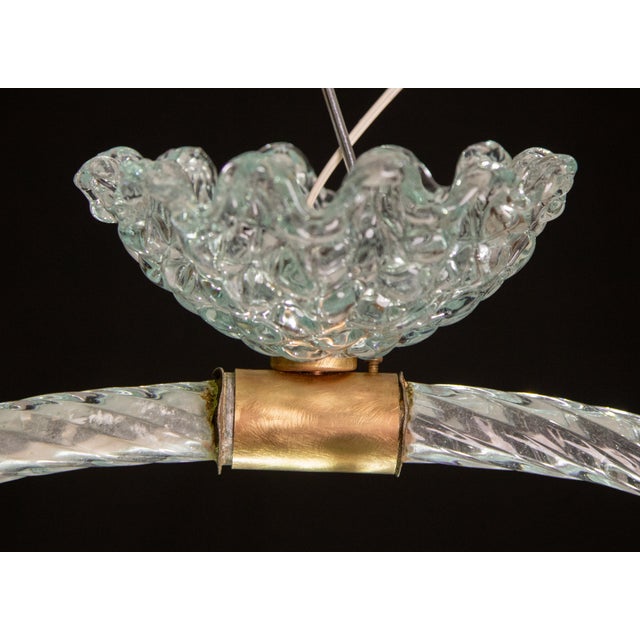 Blue Barovier E Toso Light With Flowers, 1940s For Sale - Image 9 of 11