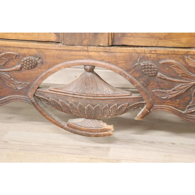 Antique French Wardrobe in Solid Walnut, 1770s For Sale - Image 5 of 17