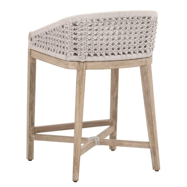 2020s Essentials For Living Montecito Natural Gray Mahogany Counter Stool For Sale - Image 5 of 9
