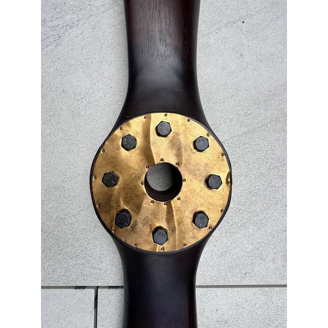 Wood Vintage Style Wooden Airplane Propeller – Aviation For Sale - Image 7 of 7