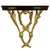 Pair of Neoclassical Cast Brass & Dark Cherry Wood Wall Brackets For Sale In San Diego - Image 6 of 11
