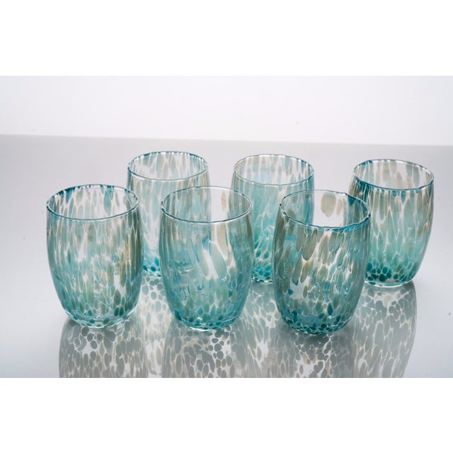 Contemporary Capri Glasses by Mariana Iskra, Set of 6 For Sale - Image 3 of 8