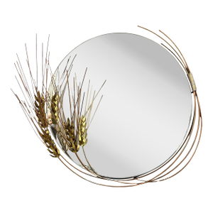 Mid Century Curtis Jere Wheat Stalk Mirror Signed Dated 1981