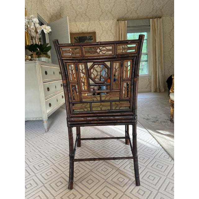 Early 19th Century Circa 1820 Regency Period Chinese Export Bamboo Rattan Chair For Sale - Image 5 of 8