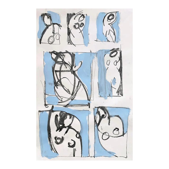 Figurative Sketch No. 2, Drawing From the Model, Oil Charcoal For Sale