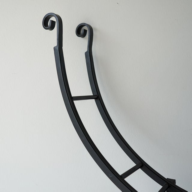 Metal Mid to Late 20th Century Forged Wrought Iron Log Holder For Sale - Image 7 of 9