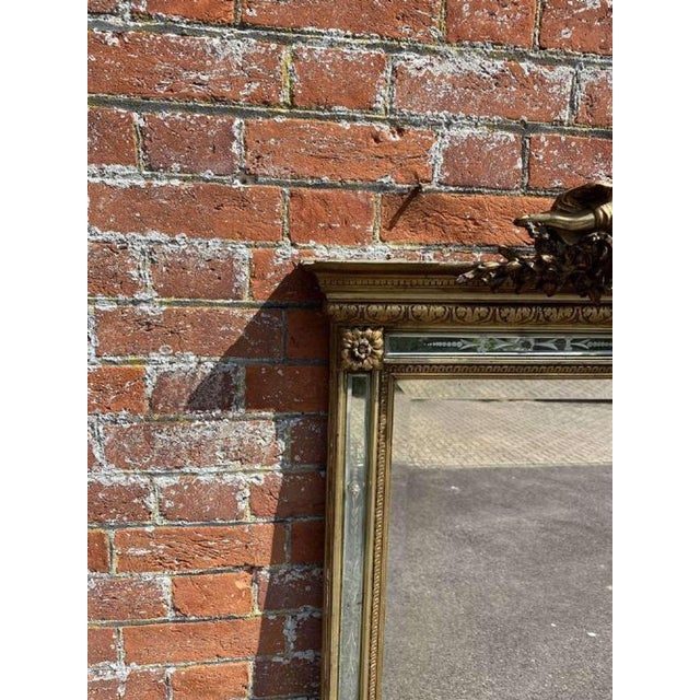 W: 100cm (39.4")h: 178cm (70.1")d: 8cm (3.1") a spectacular large antique french 19th century carved wood & gesso original...