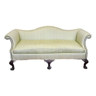 Mid 20th Century Chippendale Style Camelback Sofa For Sale