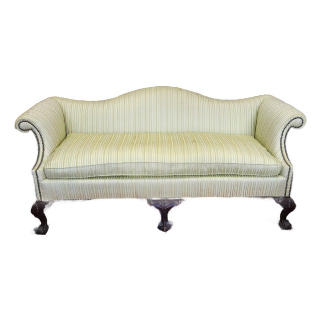 Mid 20th Century Chippendale Style Camelback Sofa For Sale