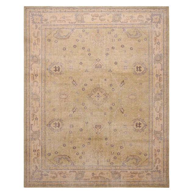 Rug & Kilim’s Traditional Cyrus Rug in Pistachio, 9x12 For Sale - Image 9 of 9