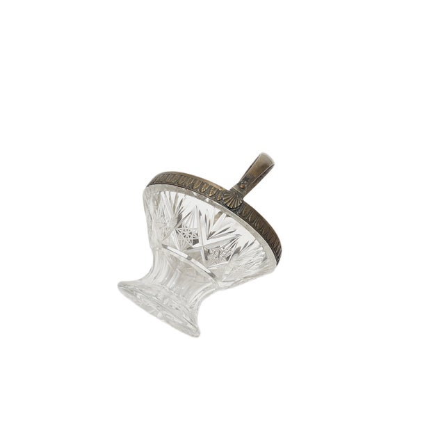 Metal Art Deco Crystal Fruit Basket, Poland, 1930s For Sale - Image 7 of 12