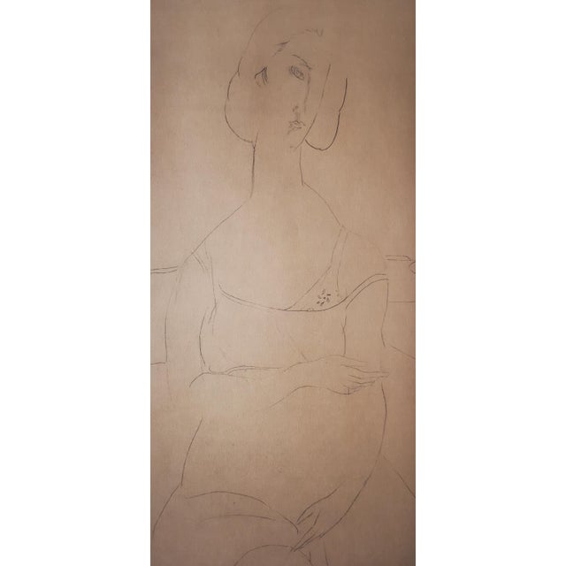 Amedeo Modigliani, Seated Woman in Shirt, 1959, Original Lithograph For Sale - Image 12 of 14