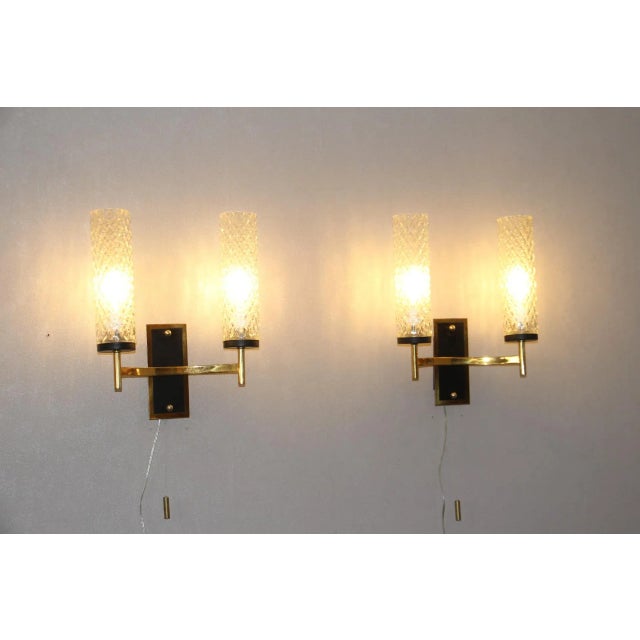 Black Mid-Century French Sconces, Set of 2 For Sale - Image 8 of 14
