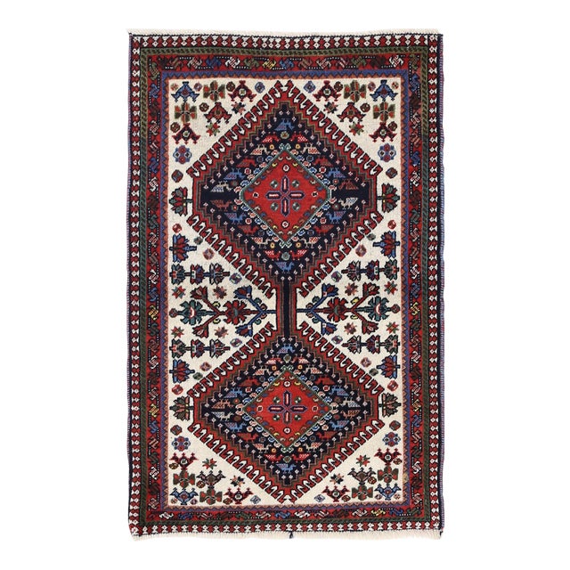 Pasargad Ivory Color Hand Knotted Persian Yalameh For Sale