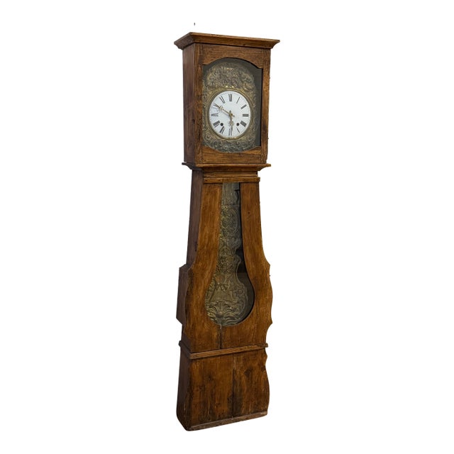 19th Century French Morbier Long Case Clock For Sale