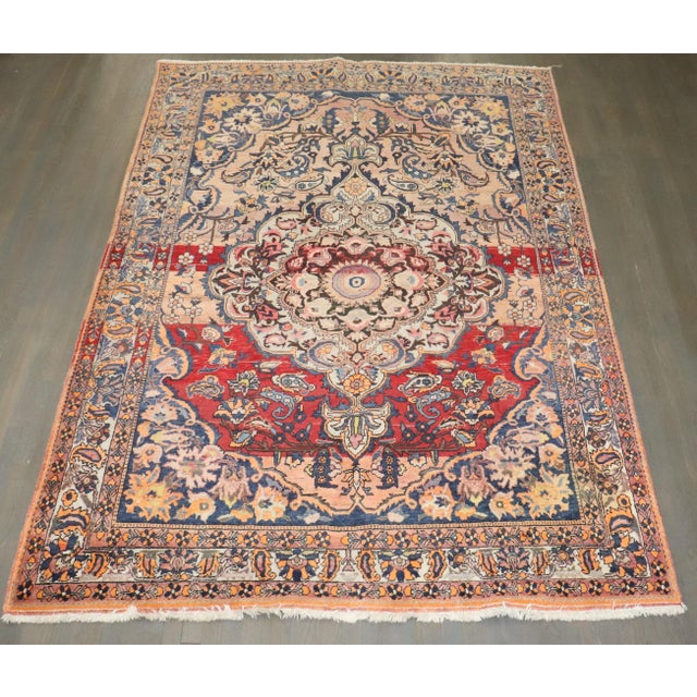 Mid 20th Century Vintage Zabihi Collection Persian Bakhtiari Rug - 6'7" x 9'9" For Sale - Image 5 of 12