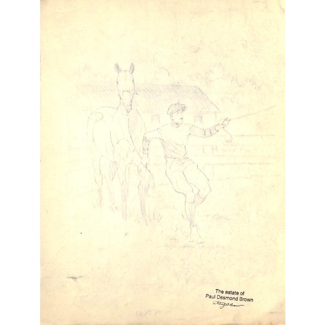 Art Sz: 11"H x 8 3/8"W 1944 Provenance stamp on verso: The Estate of Paul Desmond Brown *Book sold separately*