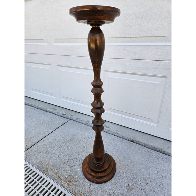 Antique Candle or Plant Stand For Sale - Image 6 of 11